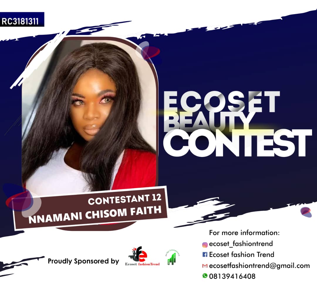 Vote NNAMANI	CHISOM FAITH in ECOSET BEAUTY CONTEST NIGERIA Voting Contest @ Fetem.com.ng