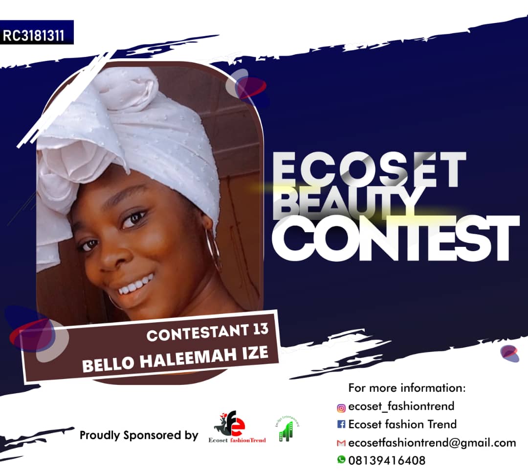 Vote BELLO	HALEEMAH IZE in ECOSET BEAUTY CONTEST NIGERIA Voting Contest @ Fetem.com.ng