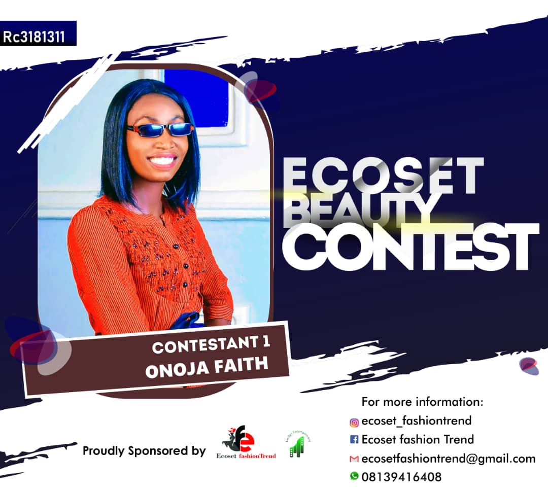 Vote ONOJA FAITH in ECOSET BEAUTY CONTEST NIGERIA Voting Contest @ Fetem.com.ng
