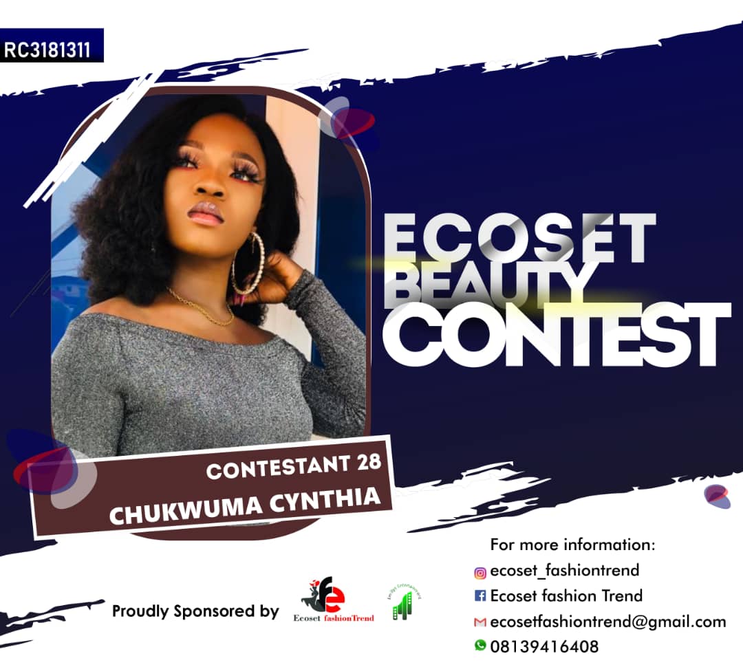 Vote CHUKWUMA	CHIOMA CYNTHIA in ECOSET BEAUTY CONTEST NIGERIA Voting Contest @ Fetem.com.ng