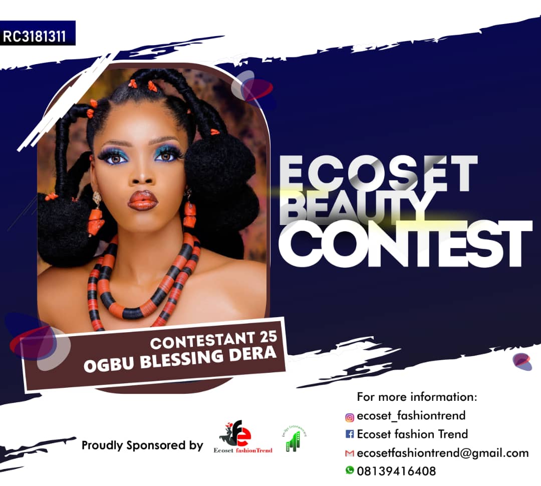 Vote OGBU	BLESSING DERA in ECOSET BEAUTY CONTEST NIGERIA Voting Contest @ Fetem.com.ng