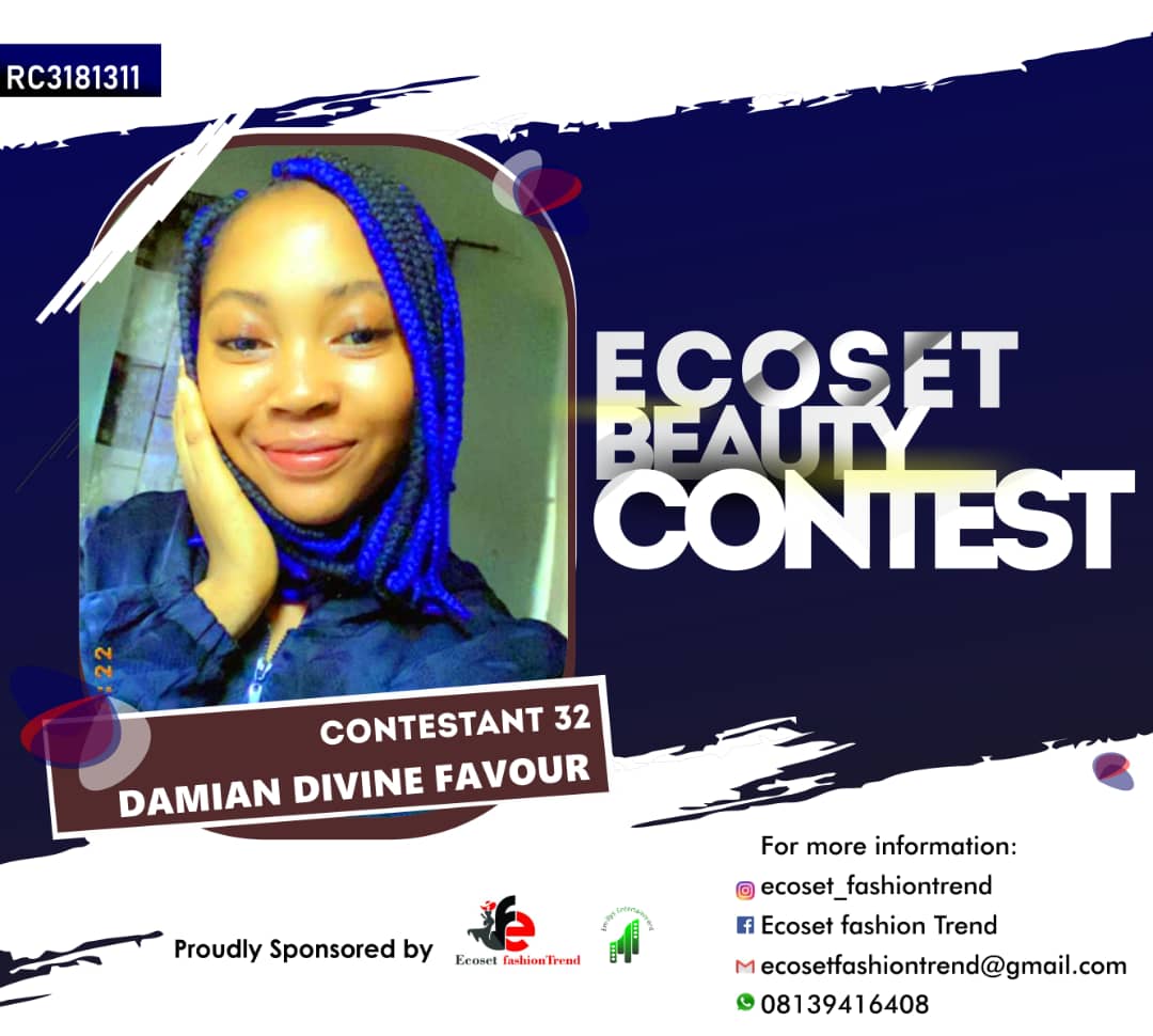 Vote DAMIAN	DIVINE FAVOUR in ECOSET BEAUTY CONTEST NIGERIA Voting Contest @ Fetem.com.ng