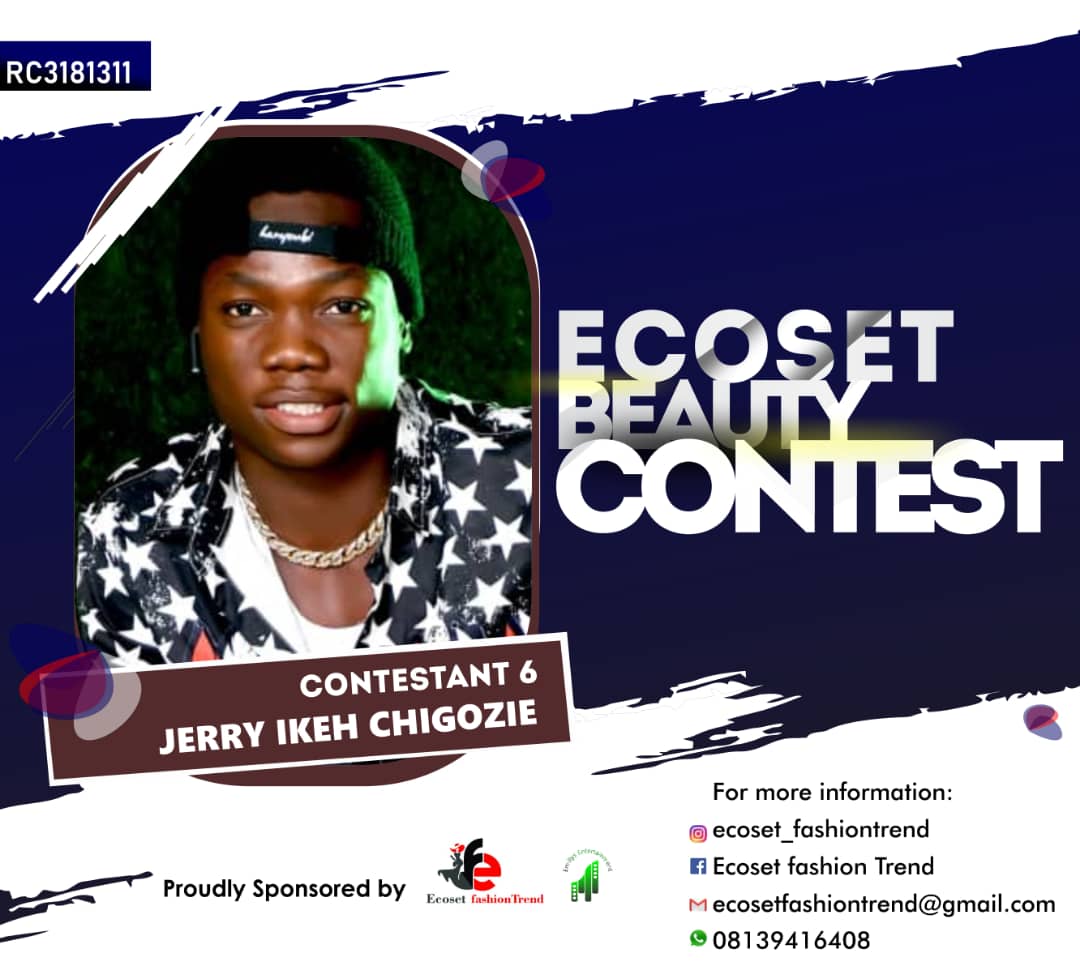 Vote JERRY	IKEH CHIGOZIE in ECOSET BEAUTY CONTEST NIGERIA Voting Contest @ Fetem.com.ng