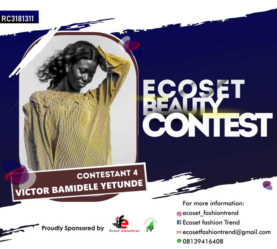 Vote VICTOR	BAMIDELE YETUNDE in ECOSET BEAUTY CONTEST NIGERIA Voting Contest @ Fetem.com.ng