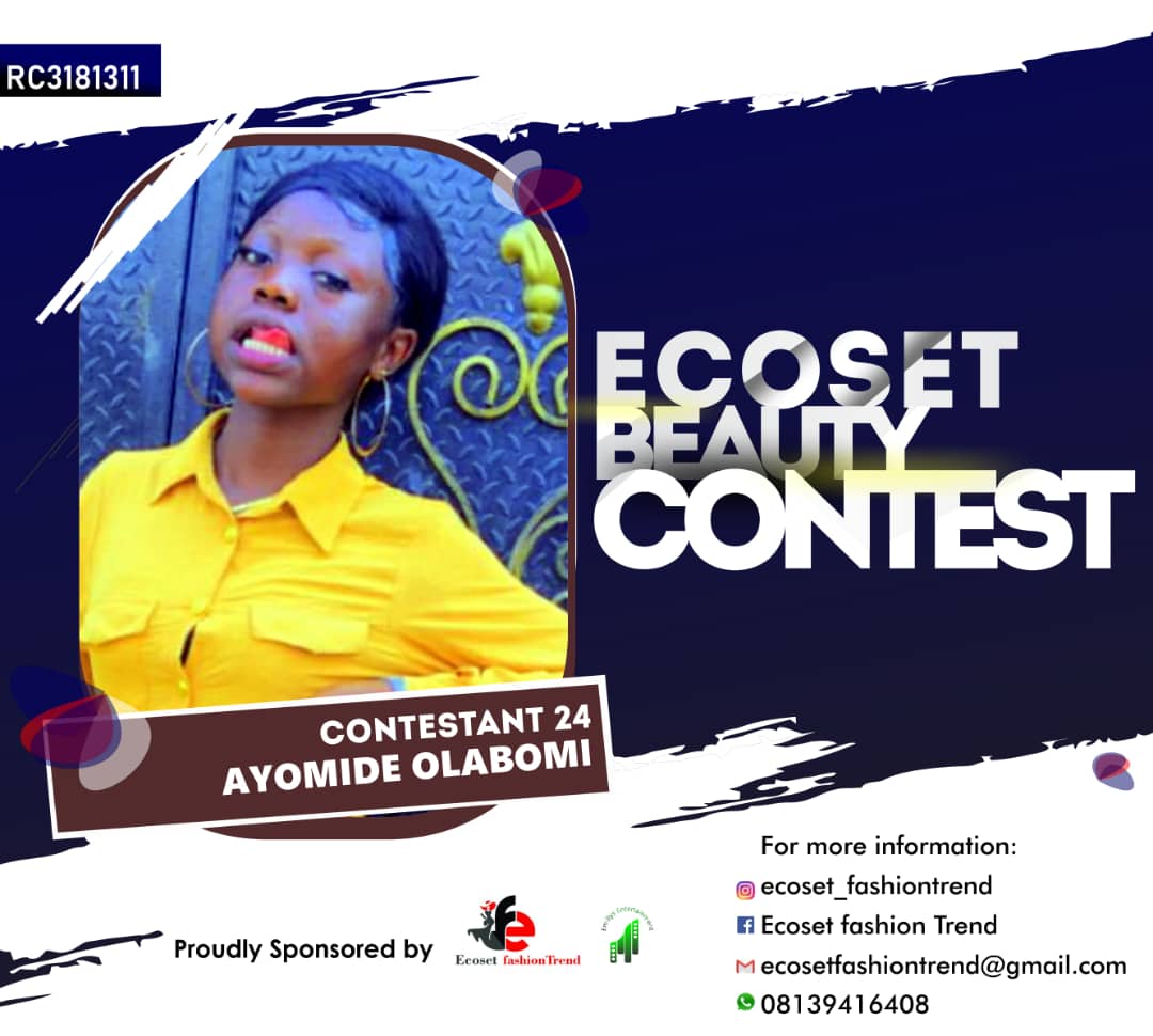Vote AYOMIDE OLABOMI in ECOSET BEAUTY CONTEST NIGERIA Voting Contest @ Fetem.com.ng