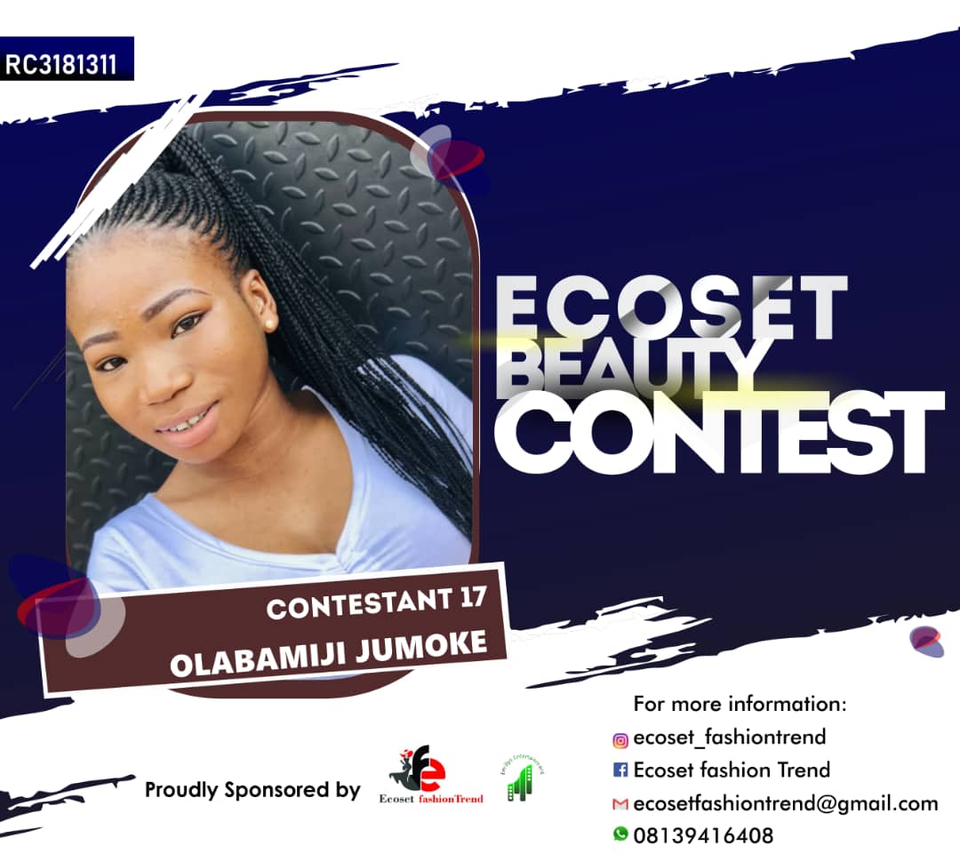 Vote OLABAMIJI	JUMOKE DAMILOLA in ECOSET BEAUTY CONTEST NIGERIA Voting Contest @ Fetem.com.ng