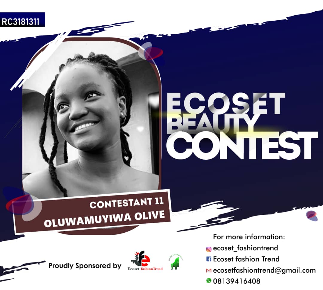 Vote OLUWAMUYIWA OLIVE in ECOSET BEAUTY CONTEST NIGERIA Voting Contest @ Fetem.com.ng