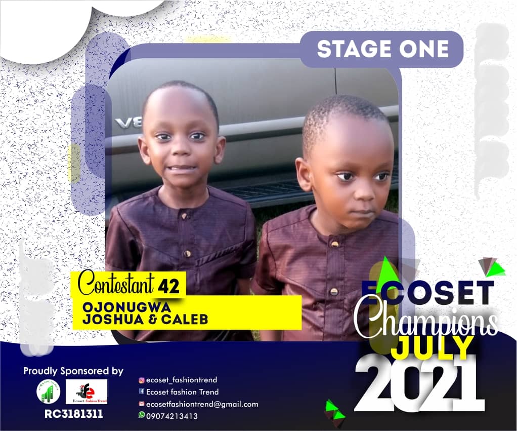 Vote OJONUGWA	TWINS JOSHUA$CALEB in ECOSET CHAMPION KIDS OF JULY Voting Contest @ Fetem.com.ng