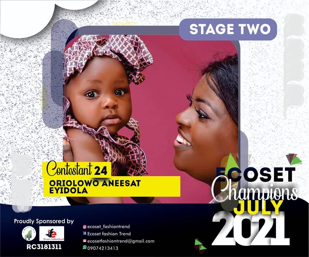 Vote ORIOLOWO	ANEESAT EYIDOLA in ECOSET CHAMPION KIDS OF JULY Voting Contest @ Fetem.com.ng
