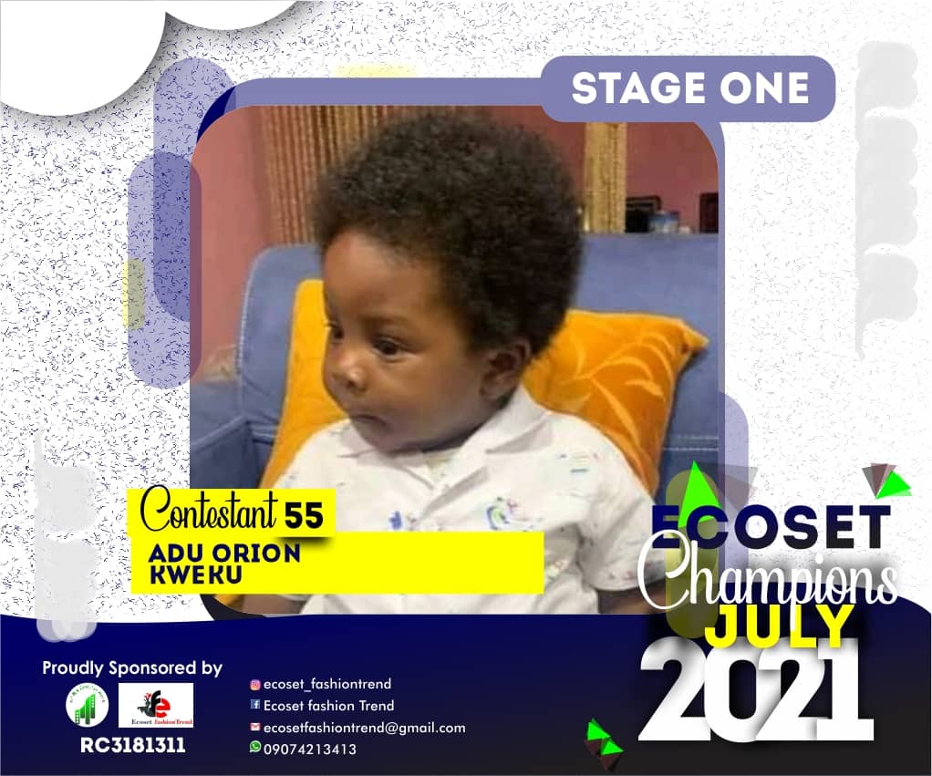 Vote ADU	ORION KWEKU in ECOSET CHAMPION KIDS OF JULY Voting Contest @ Fetem.com.ng