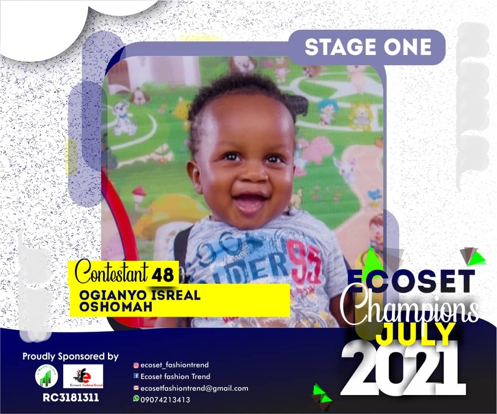 Vote OGIANYO	ISREAL OSHOMAH in ECOSET CHAMPION KIDS OF JULY Voting Contest @ Fetem.com.ng