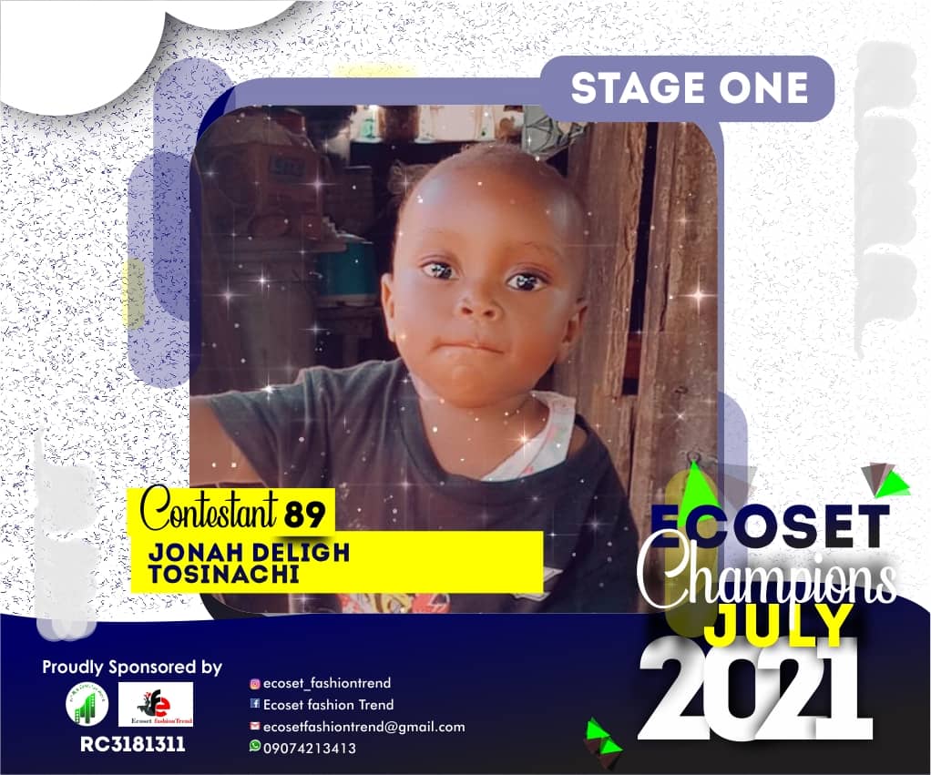 Vote JONAH	DELIGHT OSINACHI in ECOSET CHAMPION KIDS OF JULY Voting Contest @ Fetem.com.ng