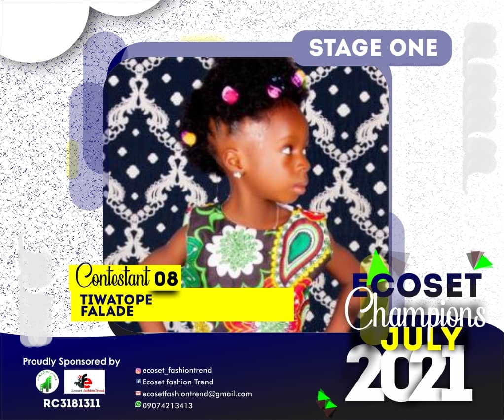 Vote TIWATOPE FALADE in ECOSET CHAMPION KIDS OF JULY Voting Contest @ Fetem.com.ng