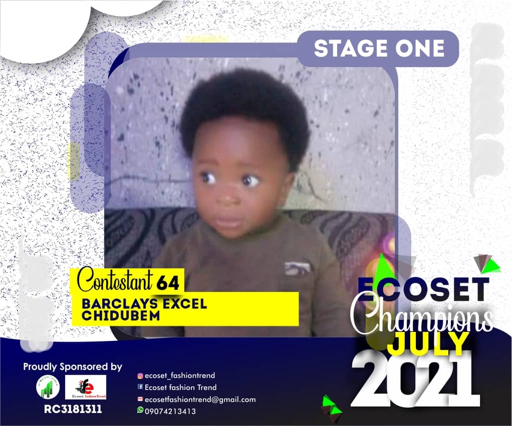 Vote BARCLAYS	EXCEL CHIDUBEM in ECOSET CHAMPION KIDS OF JULY Voting Contest @ Fetem.com.ng