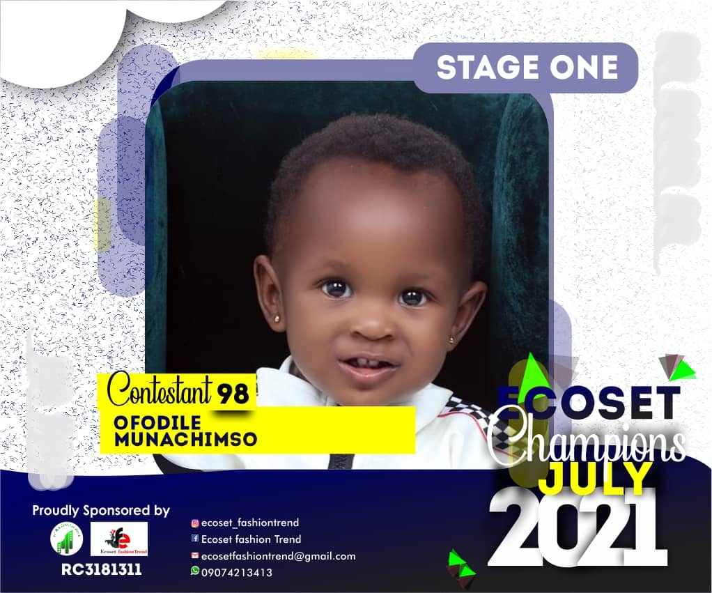 Vote OFODILE MUNACHIMSO in ECOSET CHAMPION KIDS OF JULY Voting Contest @ Fetem.com.ng