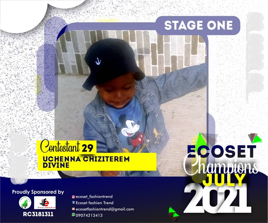 Vote UCHENNA	CHIZITEREM DIVINE in ECOSET CHAMPION KIDS OF JULY Voting Contest @ Fetem.com.ng