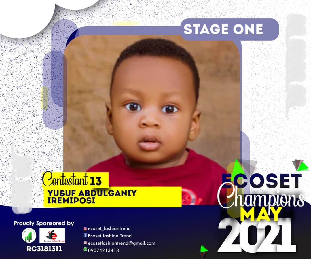 Vote YUSUF	ABDUL GANIY IREMIPOSI in CHAMPIONS KID OF MAY PHOTO CONTEST Voting Contest @ Fetem.com.ng