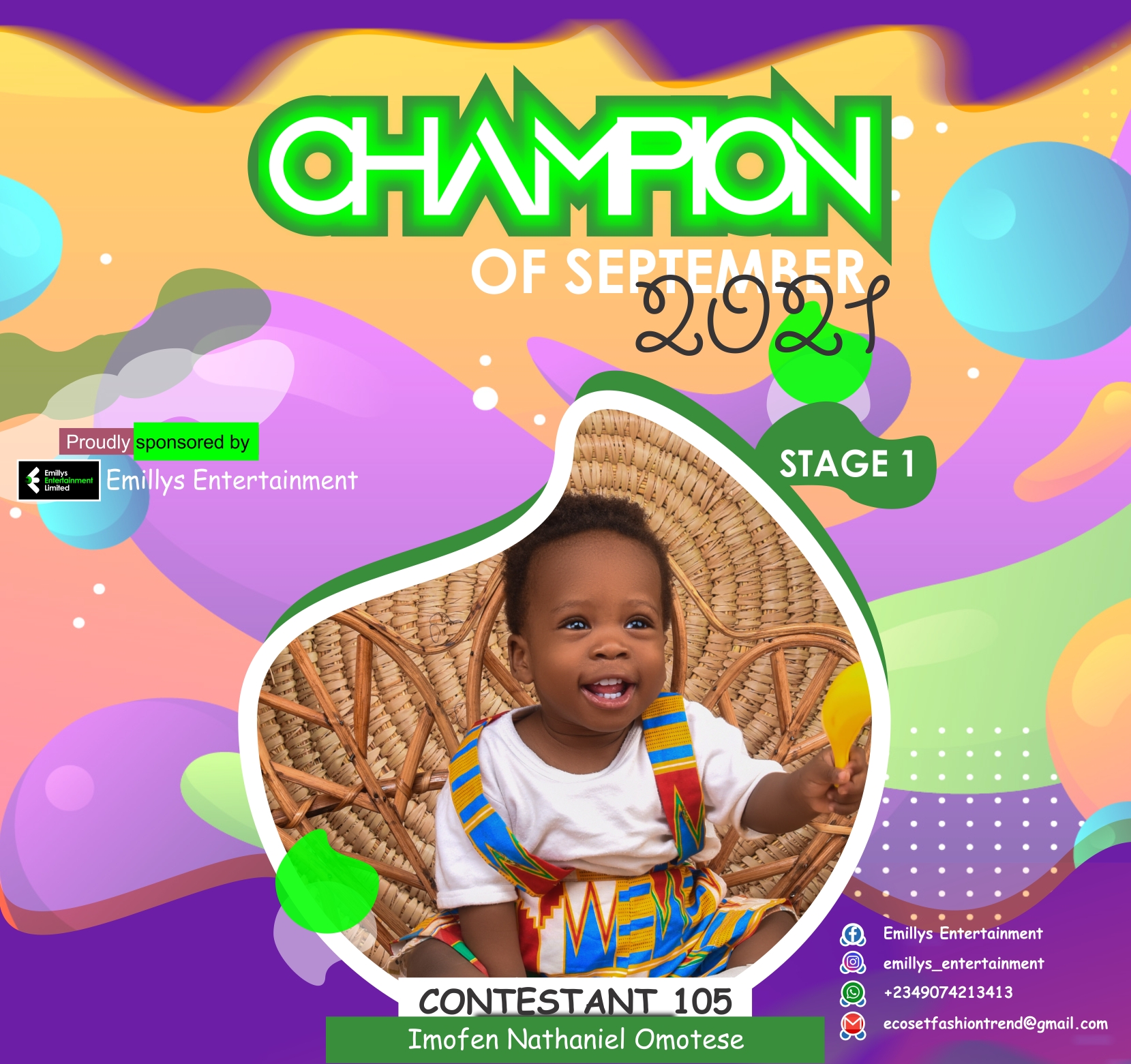 Vote IMOFEN	NATHANIEL OMOTESE in CHAMPIONS OF SEPTEMBER Voting Contest @ Fetem.com.ng