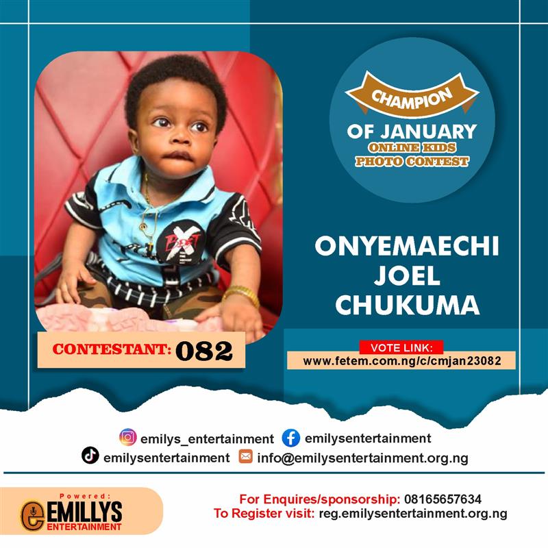 Vote ONYEMAECHI	JOEL CHUKUMA in CHAMPION OF JANUARY Voting Contest @ Fetem.com.ng