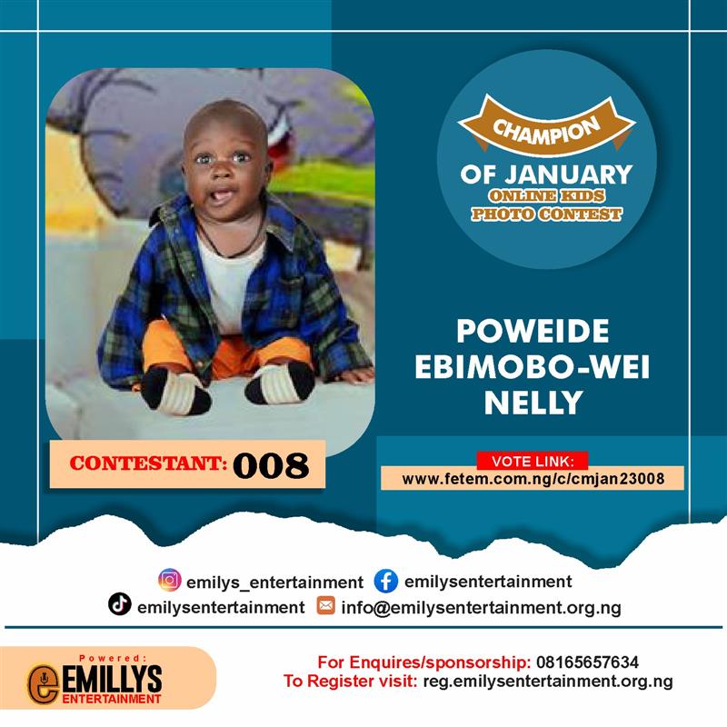 Vote POWEIDE	EBIMOBO-WEI NELLY in CHAMPION OF JANUARY Voting Contest @ Fetem.com.ng
