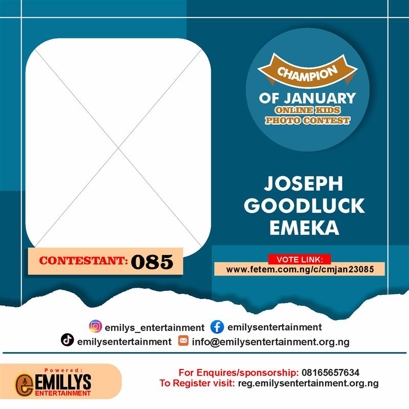 Vote JOSEPH	GOODLUCK EMEKE in CHAMPION OF JANUARY Voting Contest @ Fetem.com.ng