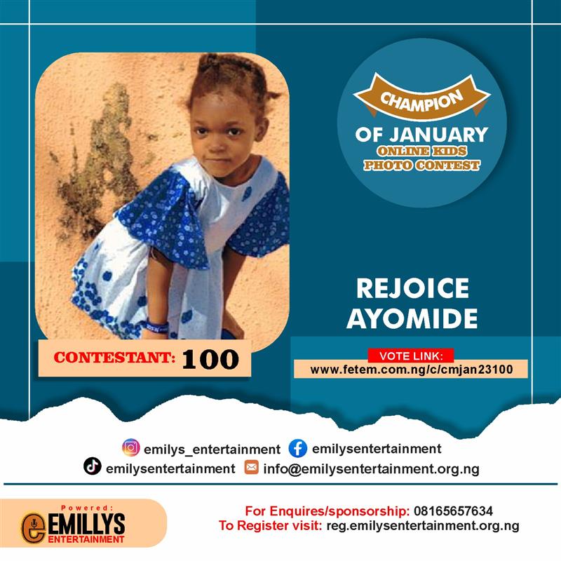 Vote REJOICE AYOMIDE in CHAMPION OF JANUARY Voting Contest @ Fetem.com.ng