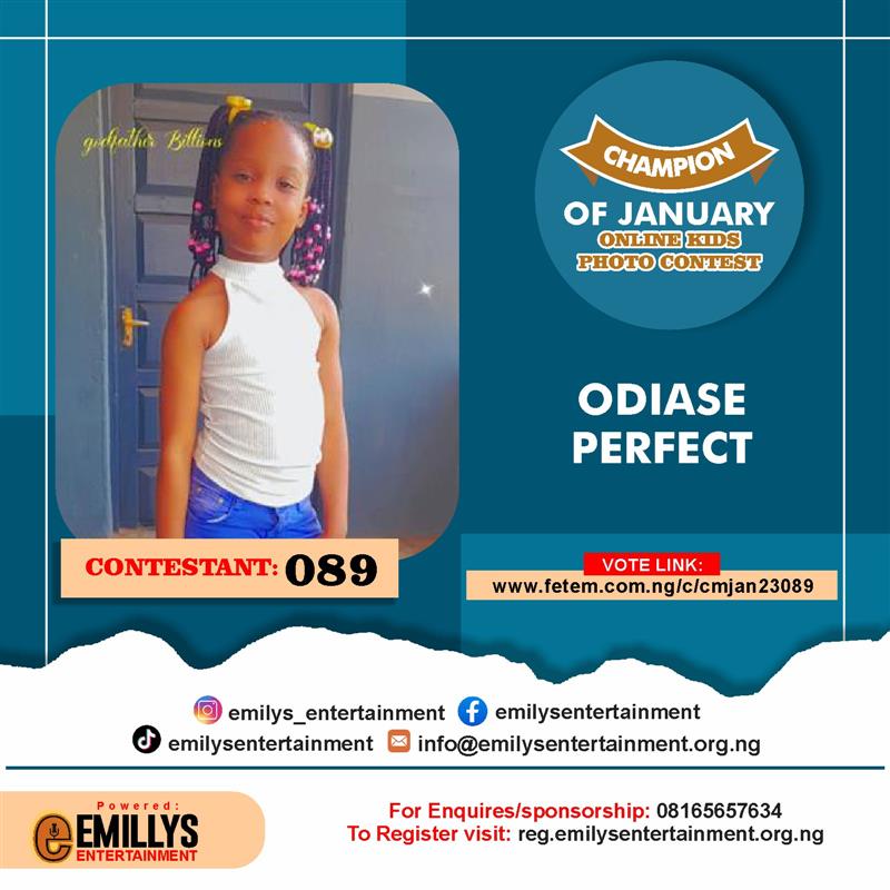 Vote ODIASE PERFECT in CHAMPION OF JANUARY Voting Contest @ Fetem.com.ng