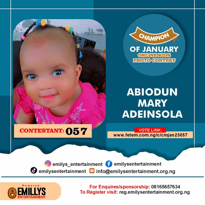 Vote ABIODUN	MARY ADERINSOLA in CHAMPION OF JANUARY Voting Contest @ Fetem.com.ng