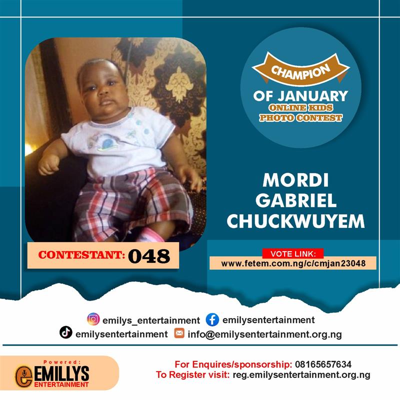 Vote MORDI	GABRIEL CHUCKWUYEM in CHAMPION OF JANUARY Voting Contest @ Fetem.com.ng