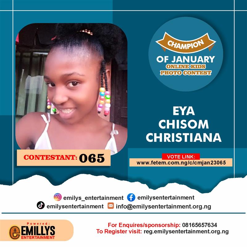 Vote EYA	CHISOM CHRISTIANA in CHAMPION OF JANUARY Voting Contest @ Fetem.com.ng