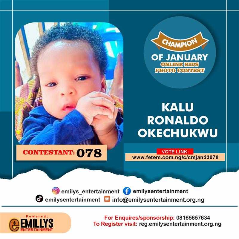Vote KALU	RONALDO OKECHUKU in CHAMPION OF JANUARY Voting Contest @ Fetem.com.ng