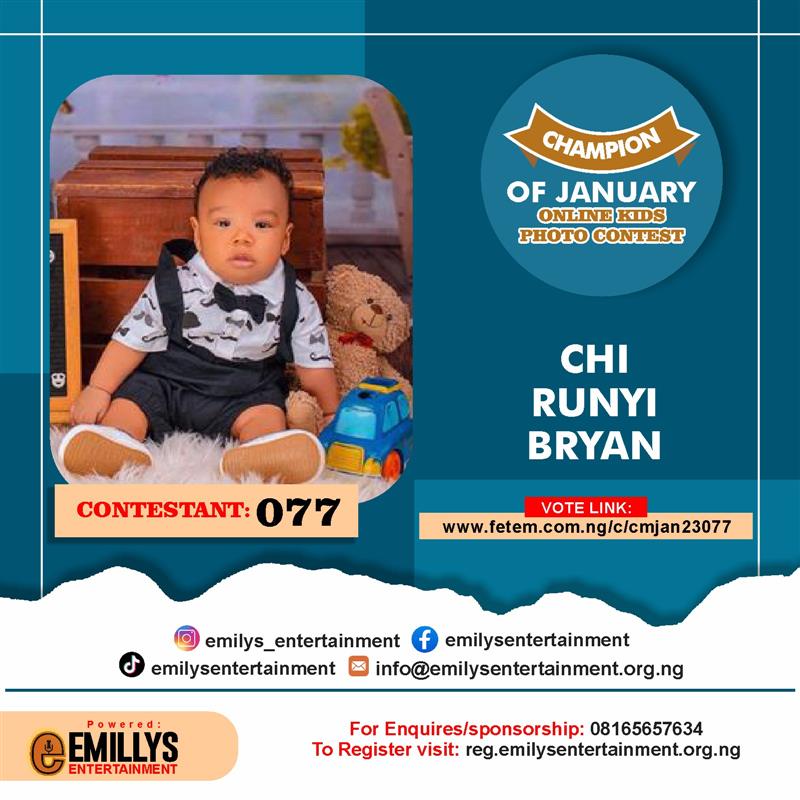 Vote CHI	RUNYI BRYAN in CHAMPION OF JANUARY Voting Contest @ Fetem.com.ng