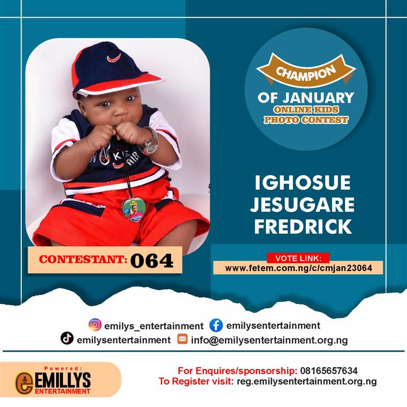 Vote IGHOSUE	JESUGARE FREDRICK in CHAMPION OF JANUARY Voting Contest @ Fetem.com.ng