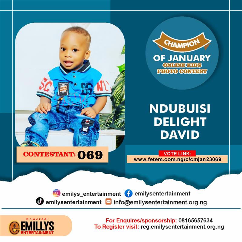 Vote NDUBUISI	DELIGHT DAVID in CHAMPION OF JANUARY Voting Contest @ Fetem.com.ng