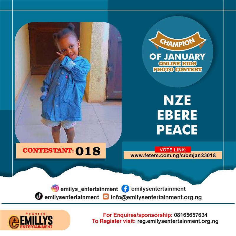 Vote NZE	EBERE PEACE in CHAMPION OF JANUARY Voting Contest @ Fetem.com.ng