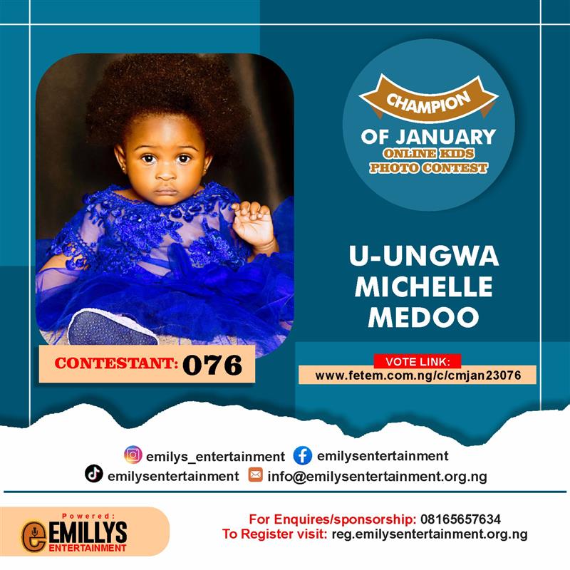 Vote U-UNGWA	MICHELLE MEDOO in CHAMPION OF JANUARY Voting Contest @ Fetem.com.ng
