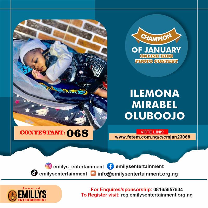 Vote ILEMONA	MIRABEL OLUBOOJO in CHAMPION OF JANUARY Voting Contest @ Fetem.com.ng