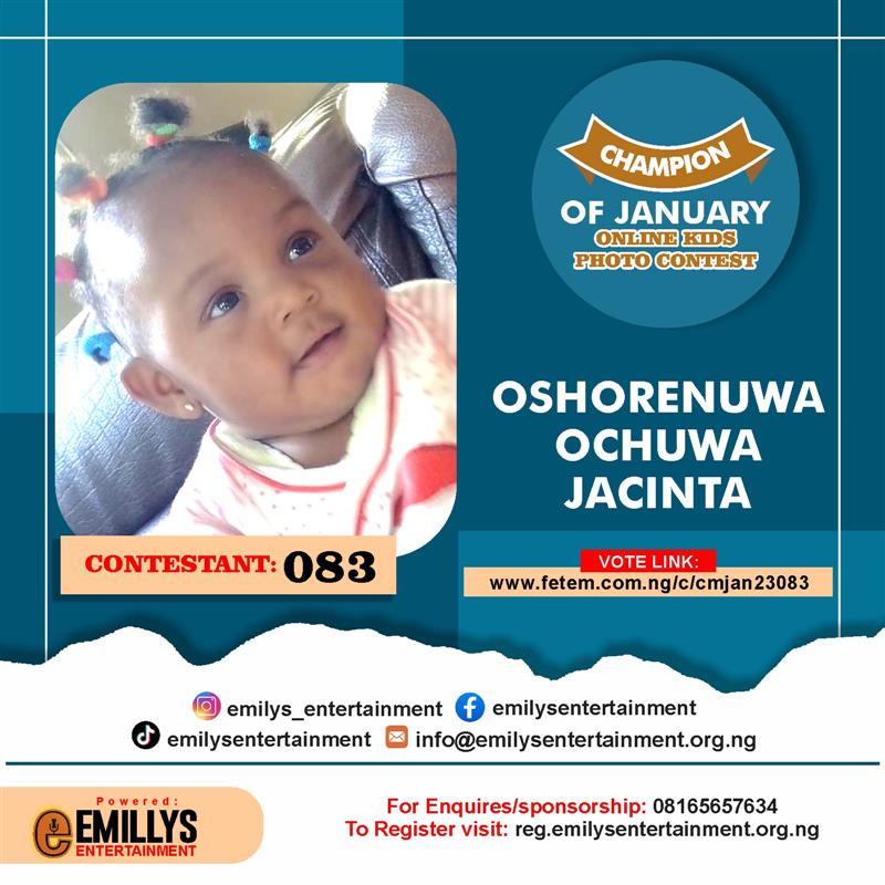 Vote OSHORENUWA	OCHUWA JACINTA in CHAMPION OF JANUARY Voting Contest @ Fetem.com.ng