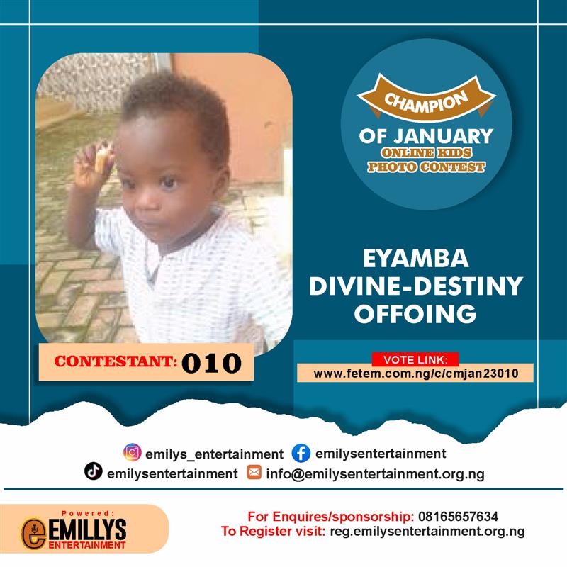 Vote EYAMBA	DIVINE-DESTINY OFFOING in CHAMPION OF JANUARY Voting Contest @ Fetem.com.ng