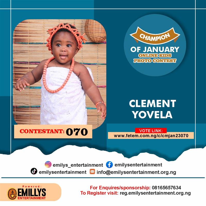 Vote CLEMENT YOVELA in CHAMPION OF JANUARY Voting Contest @ Fetem.com.ng