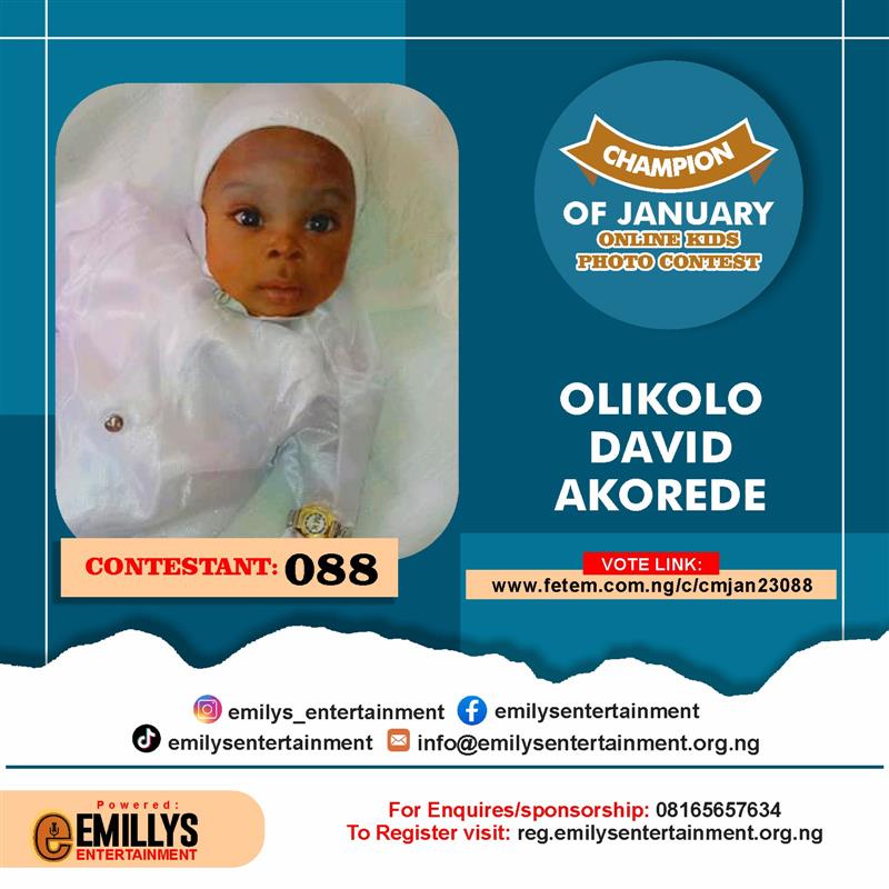 Vote OLIKOLO	DAVID AKOREDE in CHAMPION OF JANUARY Voting Contest @ Fetem.com.ng
