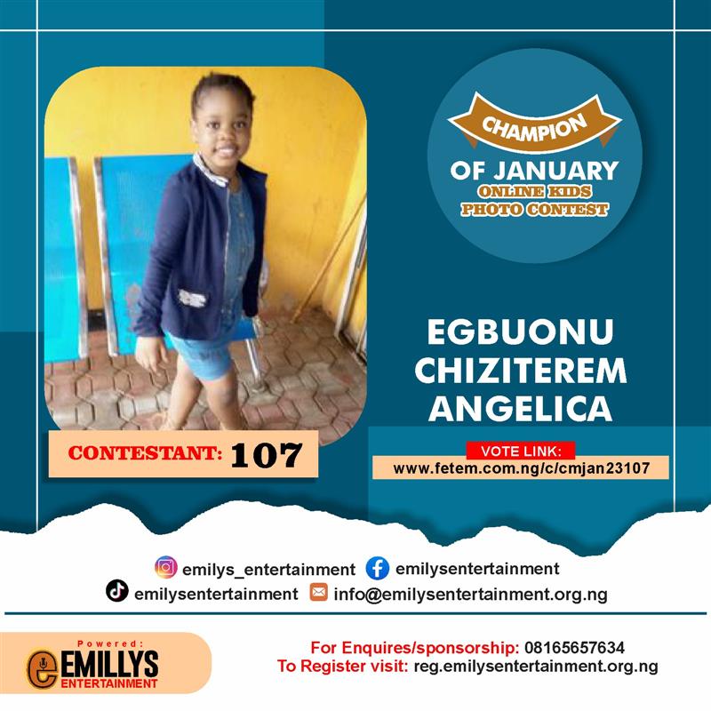Vote EGBUONU	CHIZITEREM ANGELICA in CHAMPION OF JANUARY Voting Contest @ Fetem.com.ng