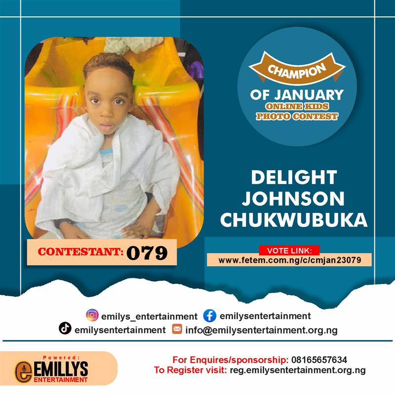 Vote DELIGHT	JOHNSON CHUKWUBUKA in CHAMPION OF JANUARY Voting Contest @ Fetem.com.ng