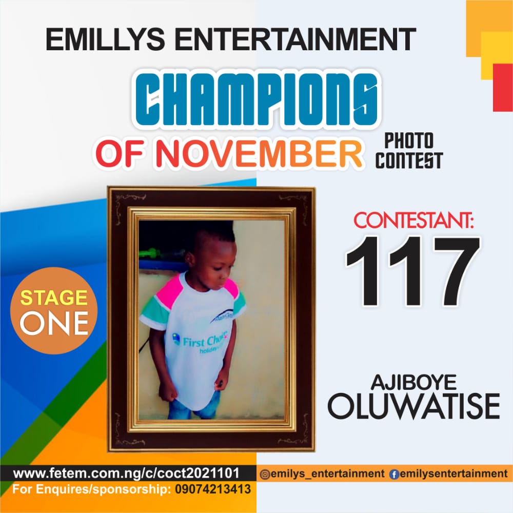 Vote AJBOYE OLUWATISE in CHAMPION OF NOVEMBER Voting Contest @ Fetem.com.ng