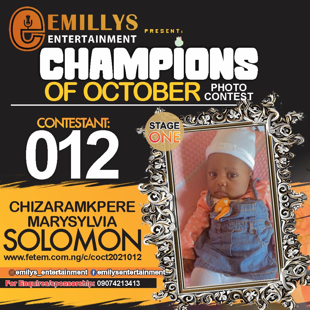 Vote CHIZARAMEKPERE MARYSYLVIA	SOLOMON in CHAMPIONS OF OCTOBER 2021 Voting Contest @ Fetem.com.ng