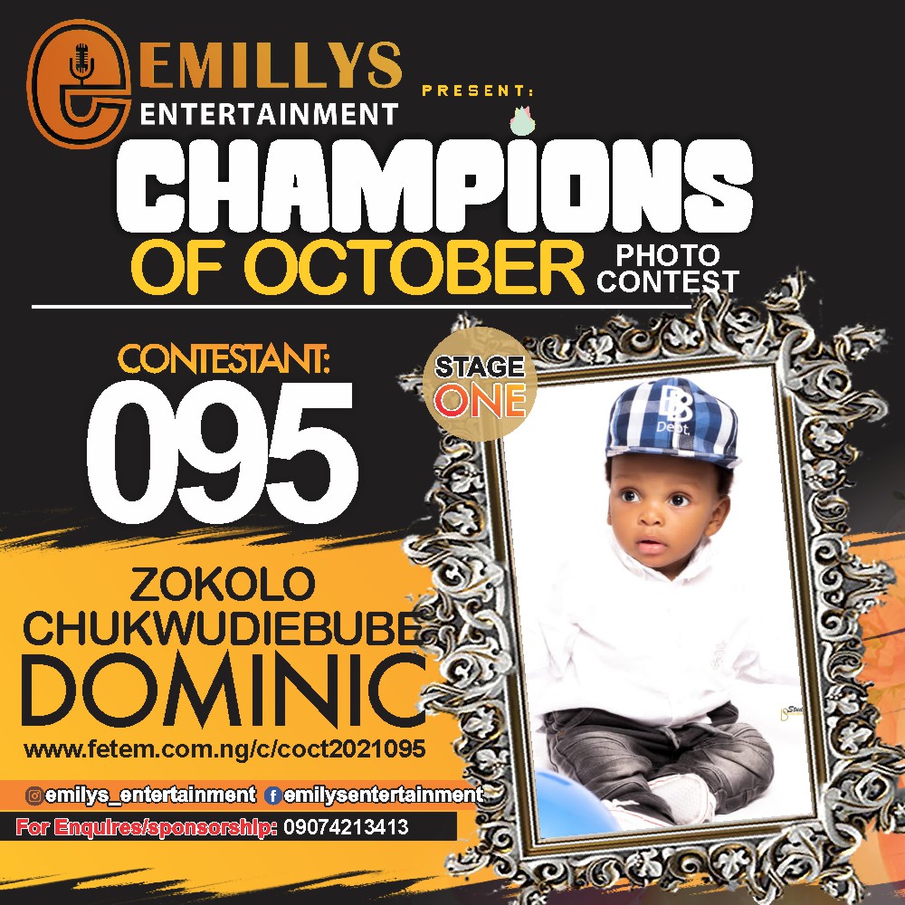 Vote OZOKOLO CHUKWUDIEBUBE DOMINIC in CHAMPIONS OF OCTOBER 2021 Voting Contest @ Fetem.com.ng