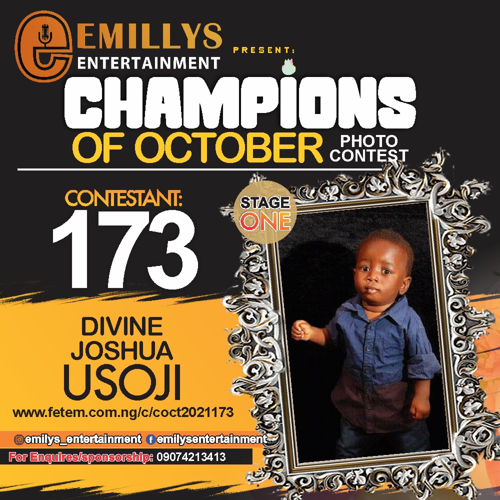 Vote DIVINE	JOSHUA USOJI in CHAMPIONS OF OCTOBER 2021 Voting Contest @ Fetem.com.ng