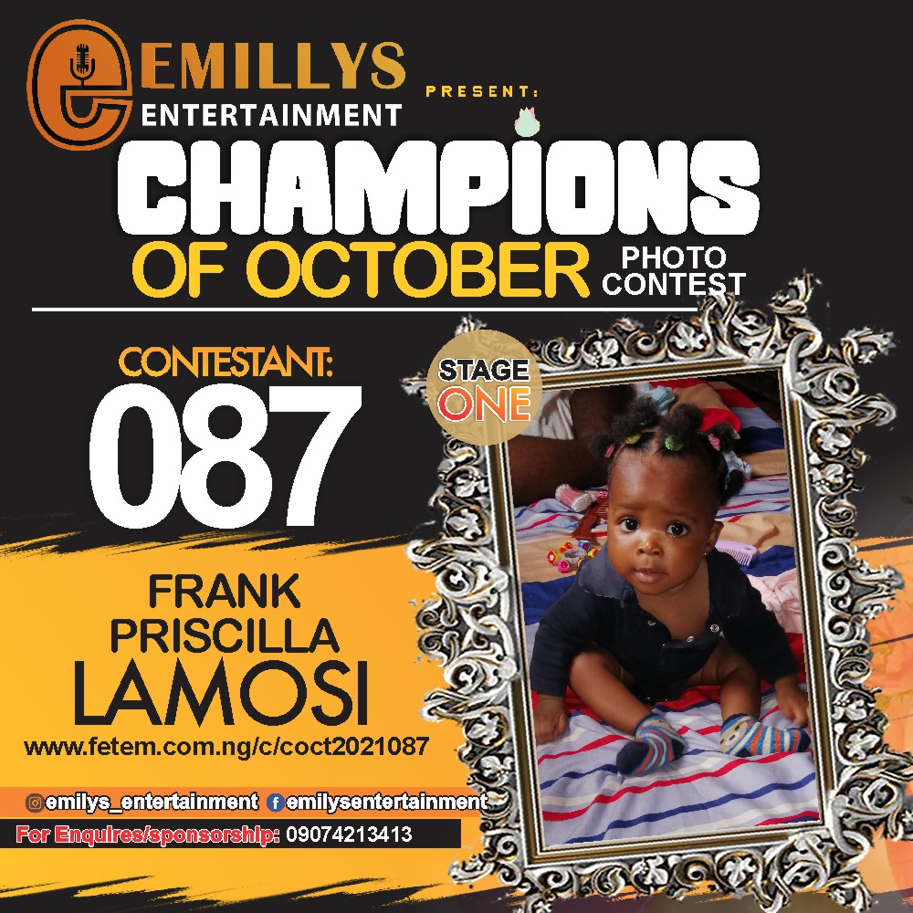 Vote FRANK	PRISCILLA LAMOSI in CHAMPIONS OF OCTOBER 2021 Voting Contest @ Fetem.com.ng