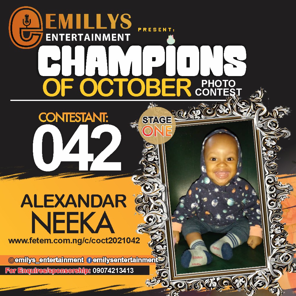 Vote ALEXANDER NEEKA in CHAMPIONS OF OCTOBER 2021 Voting Contest @ Fetem.com.ng