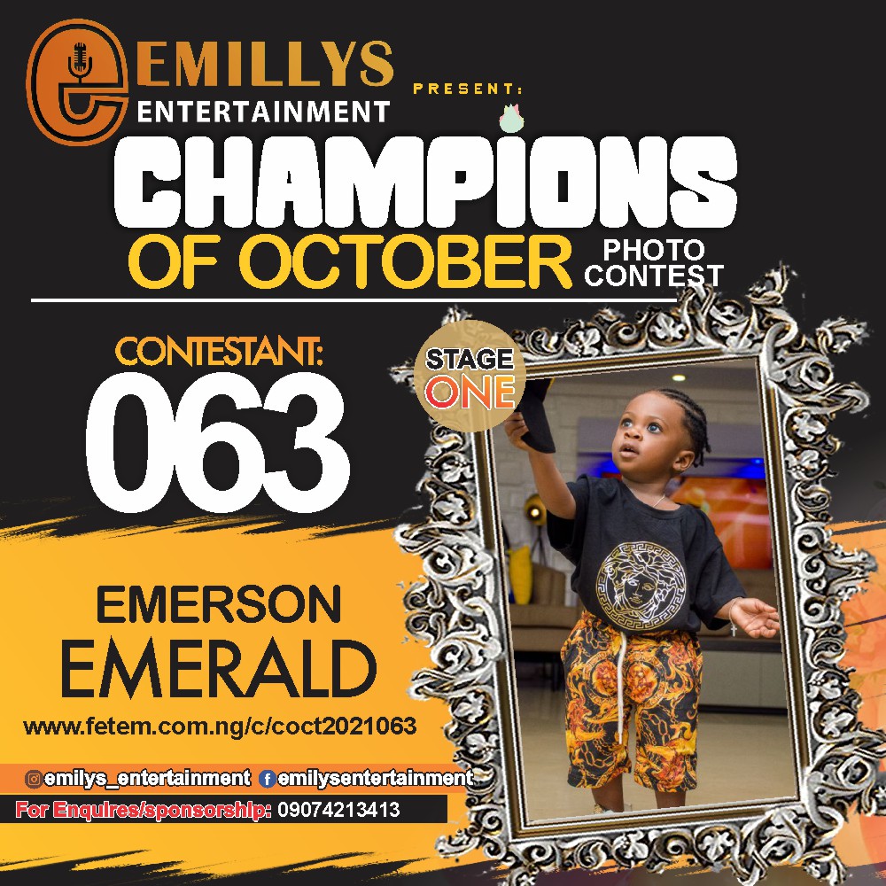 Vote EMERSON EMERALD in CHAMPIONS OF OCTOBER 2021 Voting Contest @ Fetem.com.ng
